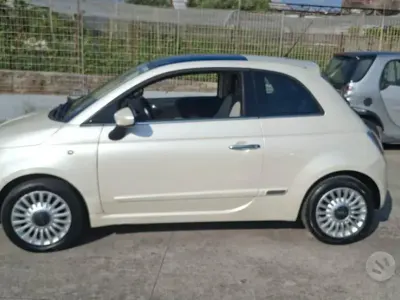 Usata Fiat 500 Lounge 75 CV (55 kW) 2009 Bianco Cabrio