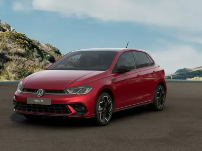 Nuova VW Polo R-line 95 CV (69 kW) 2026 Kings red metallizzato nero Utilitaria