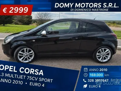 Begagnad Opel Corsa Sport 75 HK (55 kW) 2010 Svart Halvkombi