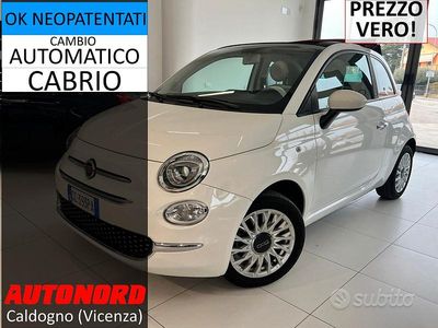 Usata Fiat 500C Lounge 69 CV (50 kW) 2020 Bianco Cabrio