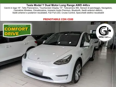Usata Tesla Model Y Long Range AWD 324 kW (441 CV) 2022 Bianco perla micalizzato SUV