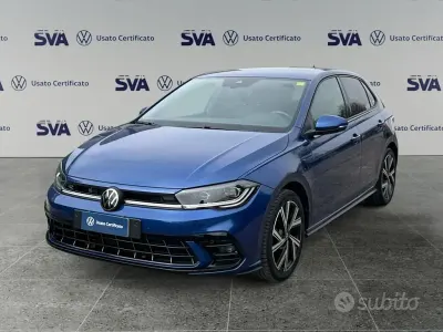Usata VW Polo R-line 95 CV (69 kW) 2022 Reef blue Utilitaria