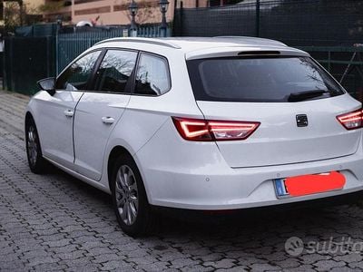 Usata Seat Leon ST Business 105 CV (77 kW) 2014 Bianco Station wagon