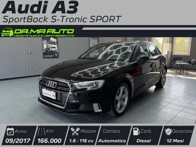 Usata Audi A3 Sport 116 CV (85 kW) 2017 Nero Berlina
