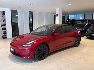 Usata Tesla Model 3 Long Range AWD 155 kW (211 CV) 2020 Rosso Berlina