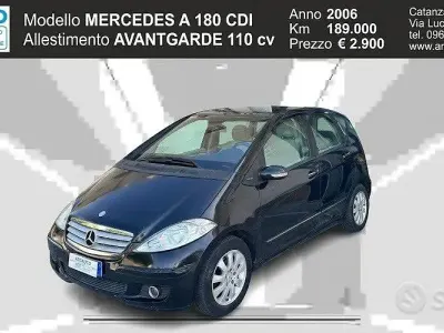 Usata Mercedes A180 Avantgarde 110 CV (80 kW) 2006 Nero Utilitaria