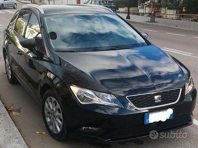 Usata Seat Leon Style 110 CV (80 kW) 2016 Nero Station wagon