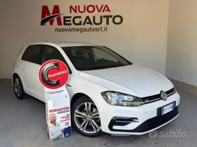 Usata VW Golf VII R-line 125 CV (91 kW) 2018 Bianco Berlina