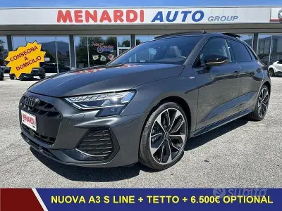 Nuova Audi A3 S-Line 204 CV (150 kW) 2026 Grigio Berlina