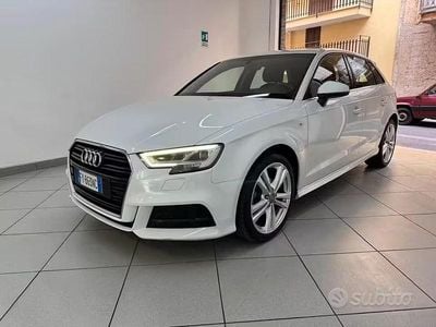 Usata Audi A3 S-Line 150 CV (110 kW) 2019 Bianco Berlina