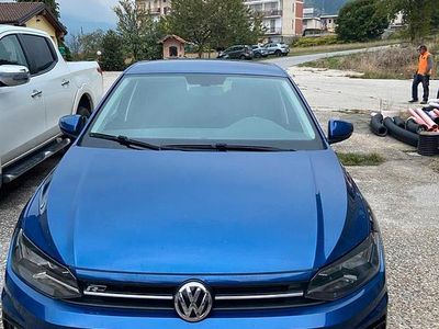 Usata VW Polo R-line 95 CV (69 kW) 2019 Blu Utilitaria