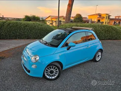 Usata Fiat 500C Lounge 85 CV (62 kW) 2013 Blu/azzurro Cabrio