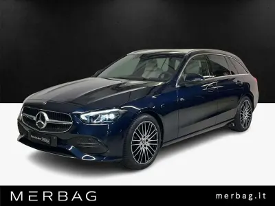 Usata Mercedes C200 204 CV (150 kW) 2022 Blu/azzurro Station wagon