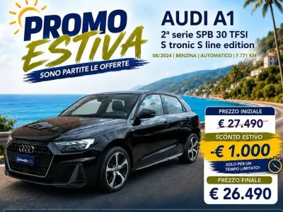 Usata Audi A1 Sportback S-Line 110 CV (80 kW) 2024 Nero mytos Utilitaria