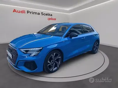 Usata Audi A3 S-Line 116 CV (85 kW) 2020 Blu turbo metalizzato Berlina