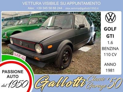 Usata VW Golf I GTI 110 CV (80 kW) 1981 Nero Utilitaria