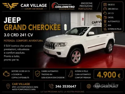 Usata Jeep Grand Cherokee Overland 241 CV (177 kW) 2012 Bianco SUV