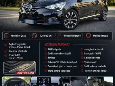 Usata Renault Clio V Intens 101 CV (74 kW) 2020 Nero Berlina