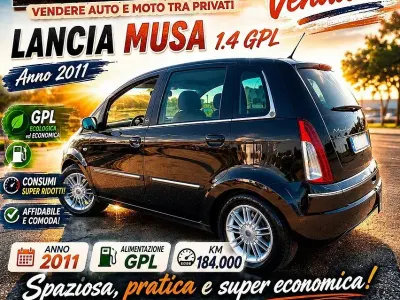 Usata Lancia Musa Gold 77 CV (56 kW) 2011 Nero Monovolume
