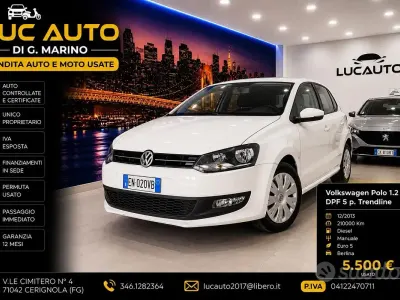 Usata VW Polo Trendline 75 CV (55 kW) 2013 Bianco Utilitaria