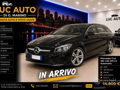 Usata Mercedes CLA180 109 CV (80 kW) 2018 Nero Coupé