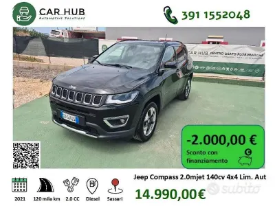 Usata Jeep Compass Limited 140 CV (102 kW) 2020 Nero SUV