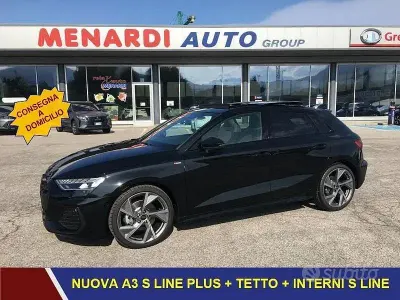 Nuova Audi A3 S-line plus 150 CV (110 kW) 2025 Nero Berlina