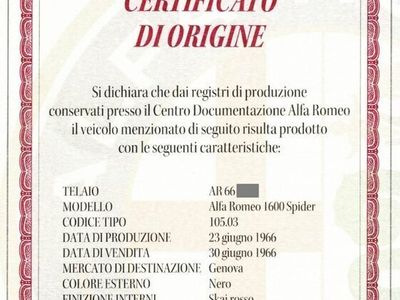 usata Alfa Romeo Spider OSSO DI SEPPIA 1.600 ITALIANO DA SEMPRE