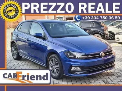 Usata VW Polo R-line 95 CV (69 kW) 2020 Blu Utilitaria