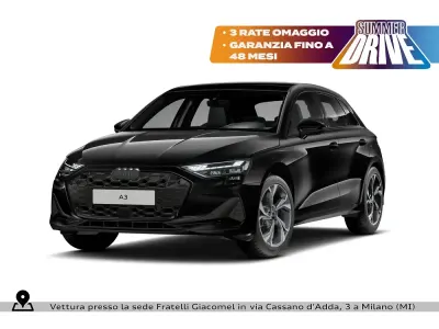 Usata Audi A3 Advanced Plus 150 CV (110 kW) 2025 Nero mito metallizzato Berlina