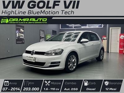 Usata VW Golf VII Highline 110 CV (80 kW) 2014 Bianco Berlina