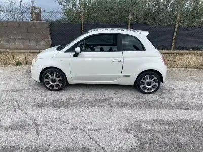 Usata Fiat 500 75 CV (55 kW) 2009 Bianco Cabrio