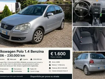 Usata VW Polo Comfortline 75 CV (55 kW) 2006 Grigio Utilitaria