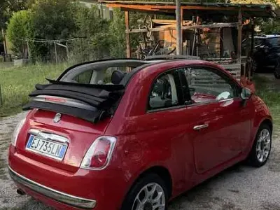 Usata Fiat 500C Lounge 105 CV (77 kW) 2011 Rosso Cabrio