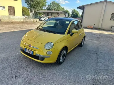 Usata Fiat 500 Lounge 69 CV (50 kW) 2009 Giallo Cabrio