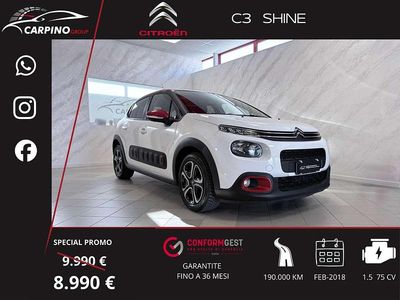 Usata Citroën C3 Shine 75 CV (55 kW) 2018 Bianco Utilitaria