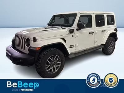 Usata Jeep Wrangler Unlimited Sahara 272 CV (200 kW) 2021 Bianco pastello SUV