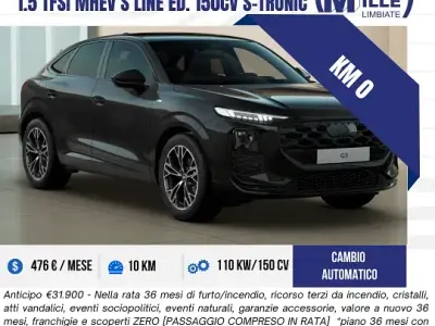 Nuova Audi Q3 Sportback Comfort 150 CV (110 kW) 2026 Nero SUV