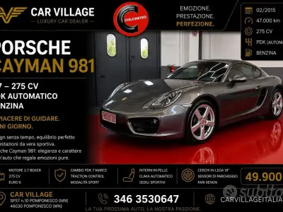 Usata Porsche Cayman 275 CV (202 kW) 2015 Grigio Coupé
