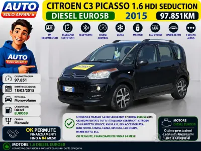 Usata Citroën C3 Picasso Seduction 92 CV (67 kW) 2015 Nero Monovolume