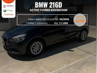 Usata BMW 216 Active Tourer Advantage 116 CV (85 kW) 2016 Nero Monovolume