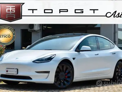 Usata Tesla Model 3 Performance 155 kW (211 CV) 2021 Bianco Berlina
