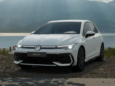 Nuova VW Golf VIII R-line Plus 150 CV (110 kW) 2026 Pure white Berlina