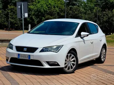 Usata Seat Leon 110 CV (80 kW) 2014 Bianco Berlina