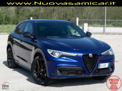 Usata Alfa Romeo Stelvio Ti 209 CV (153 kW) 2021 Blu/azzurro SUV