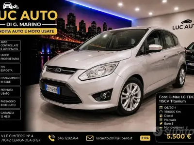 Usata Ford C-MAX Titanium 116 CV (85 kW) 2014 Grigio Monovolume