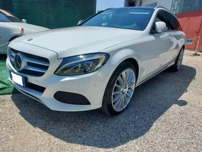 Usata Mercedes C200 136 CV (100 kW) 2017 Bianco Station wagon