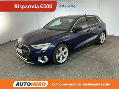 Usata Audi A3 Advanced 150 CV (110 kW) 2021 Blu/azzurro Berlina