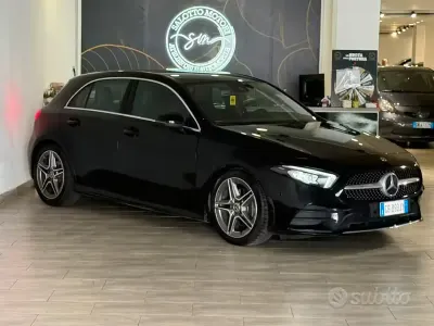 Usata Mercedes A180 AMG line 136 CV (100 kW) 2020 Nero Berlina