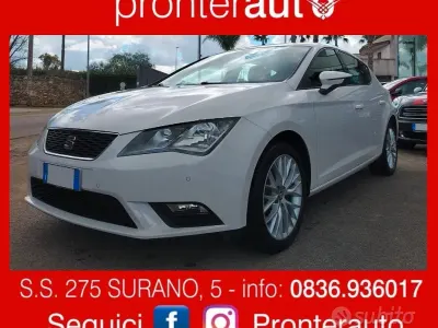 Usata Seat Leon Style 105 CV (77 kW) 2015 Bianco Berlina